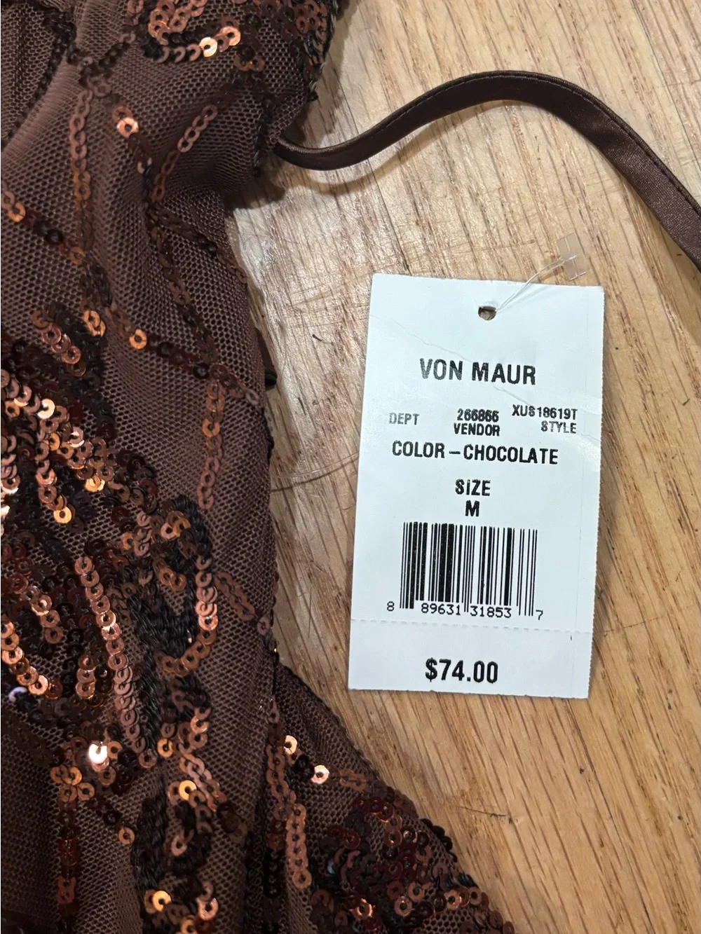 Crystal Doll Brown Sequin Party Dress